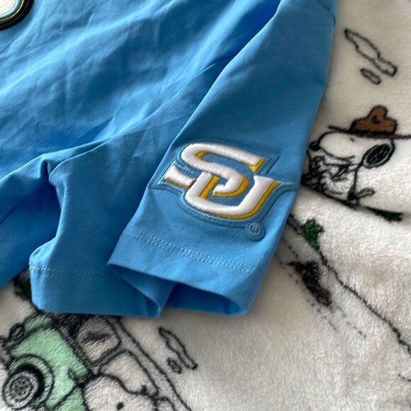 New women’s southern university blue cropped short sleeve t shirt size XS - Picture 9 of 11